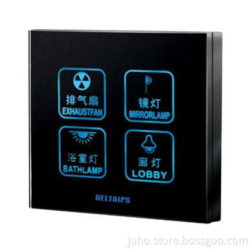 Hotel light switch touch panel, touch screen wall light switch panel